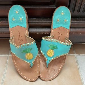 Jack Rogers Embroidered pineapple sandal - So Cute!!